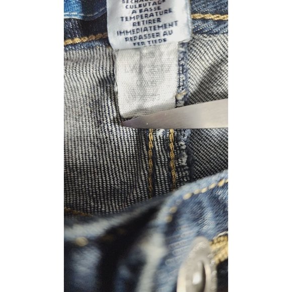 Liz Claiborne Petite 10 Blue Denim Straight-Leg Jeans, Cotton/Spandex SP - Picture 12 of 13